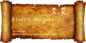 Kinál Róbert névjegykártya